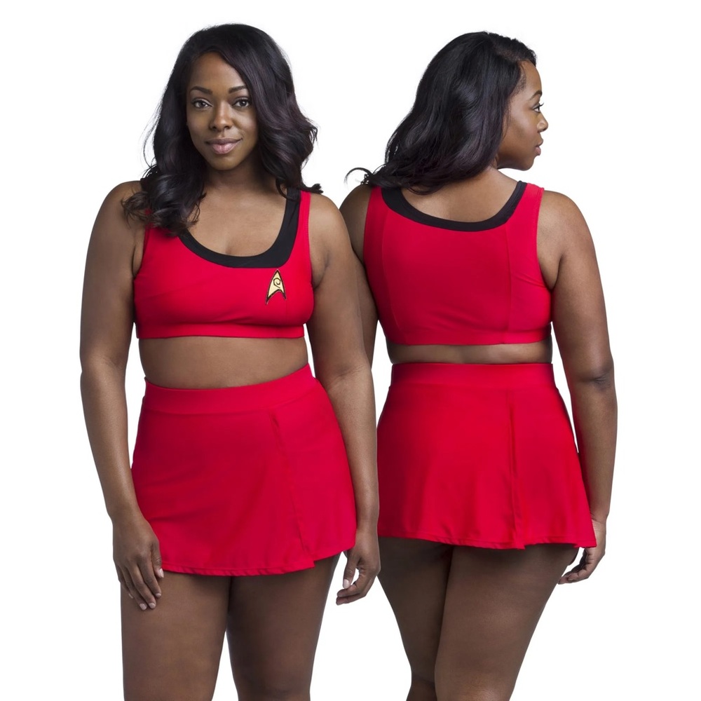 NWT Star Trek TOS Red Two Piece Bathing Suit